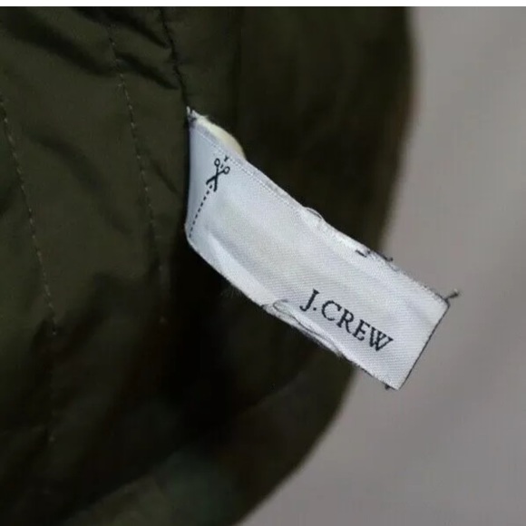 J. Crew Mens Large Dark Green Wool Blend Overcoat - Picture 8 of 8